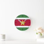 Flagge von Surinam Runde Wanduhr (Zuhause)