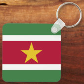 Flagge von Surinam Schlüsselanhänger (Rückseite)