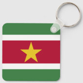 Flagge von Surinam Schlüsselanhänger (Rückseite)