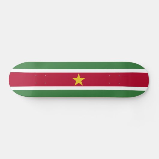 Flagge von Surinam Skateboard (Horizontal)