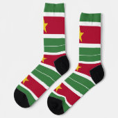 Flagge von Surinam Socken (Linkes Detail)