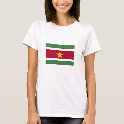 Flagge von Surinam T-Shirt (Vorderseite)