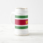 Flagge von Suriname Bierglas (Vorderseite Links)