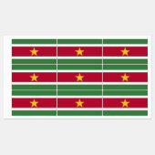 Flagge von Suriname Etiketten (Blatt)