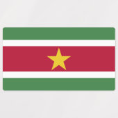 Flagge von Suriname Etiketten (Design 1)