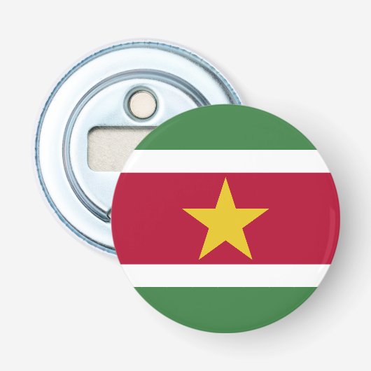 Flagge von Suriname Flaschenöffner (Vorderseite)