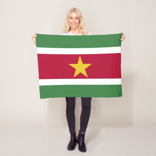 Flagge von Suriname Fleecedecke (Beispiel)
