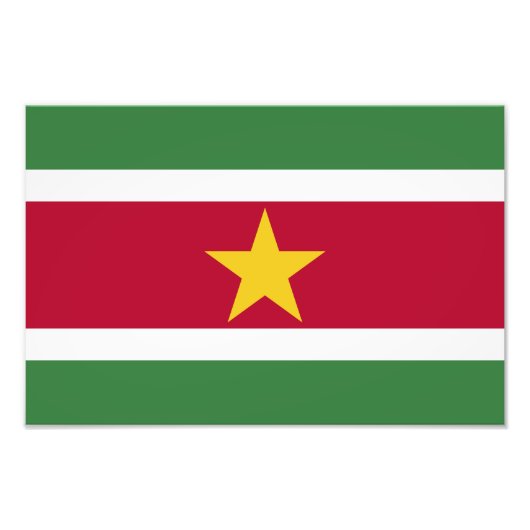 Flagge von Suriname Fotodruck (Vorne)