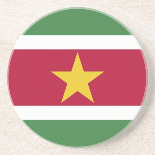 Flagge von Suriname Getränkeuntersetzer (Vorne)