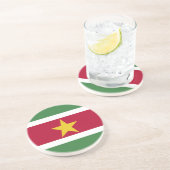 Flagge von Suriname Getränkeuntersetzer (Seite)