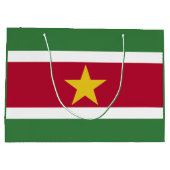 Flagge von Suriname Große Geschenktüte (Rückseite)