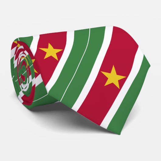 Flagge von Suriname Krawatte (Gerollt)