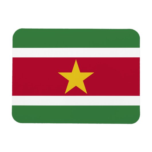 Flagge von Suriname Magnet (Horizontal)