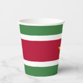 Flagge von Suriname Pappbecher (Vorderseite)