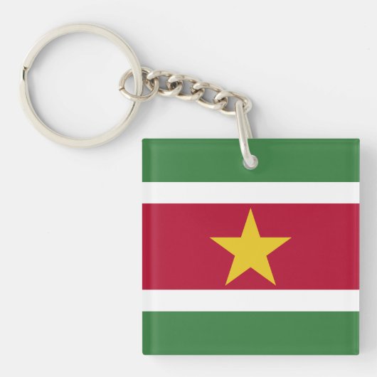 Flagge von Suriname Schlüsselanhänger (Vorderseite)