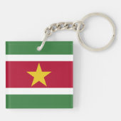Flagge von Suriname Schlüsselanhänger (Rückseite)