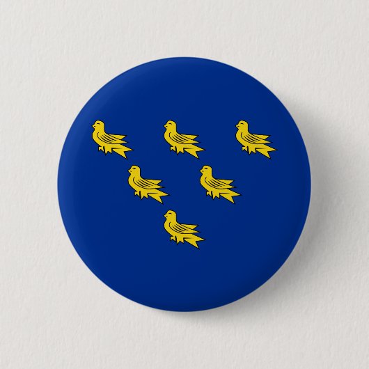 Flagge von Sussex Button (Vorderseite)