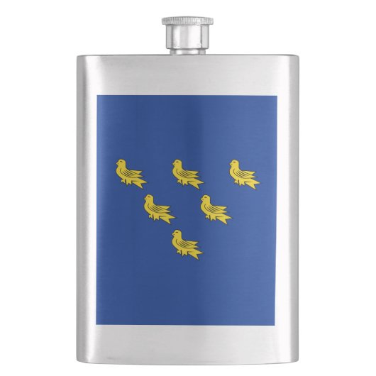 Flagge von Sussex-Flasche Flachmann (Vorderseite)