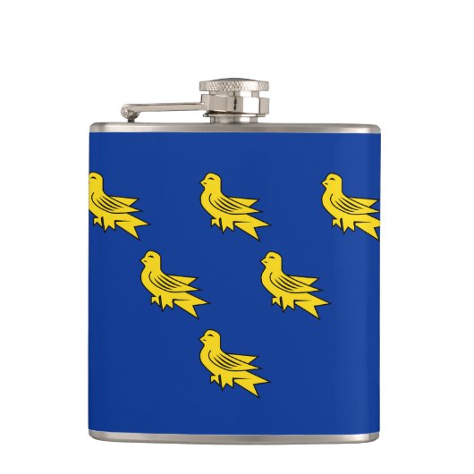 Flagge von Sussex Flask Flachmann (Vorderseite)