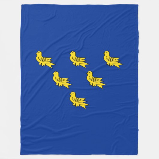 Flagge von Sussex Fleecedecke (Vorderseite)