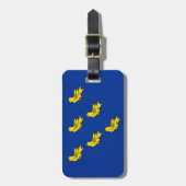Flagge von Sussex Gepäckanhänger (Vorderseite vertikal)