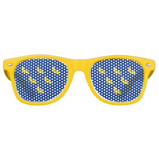 Flagge von Sussex Partybrille (Vorderseite)