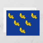 Flagge von Sussex Postkarte (Vorne/Hinten)