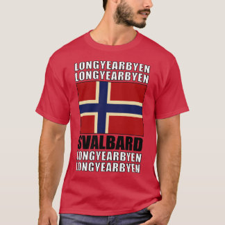 Flagge von Svalbard T-Shirt