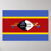 Flagge von Swasiland Poster (Vorne)
