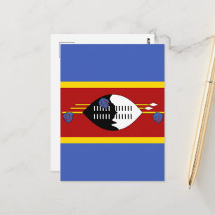 Flagge von Swasiland Postkarte
