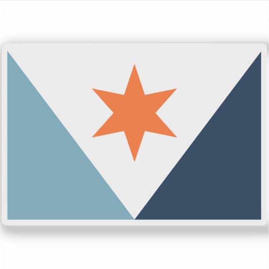 Flagge von Syrakus, New York Aufkleber (Vorderseite)