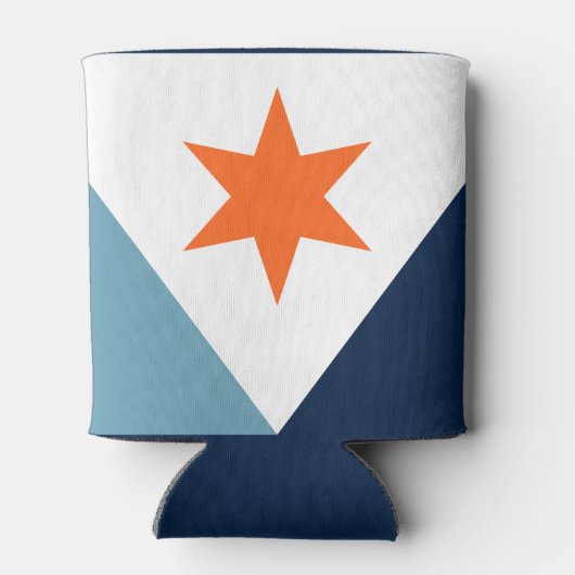 Flagge von Syrakus, New York Dosenkühler (Rückseite)