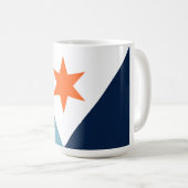 Flagge von Syrakus, New York Kaffeetasse (VorderseiteRechts)
