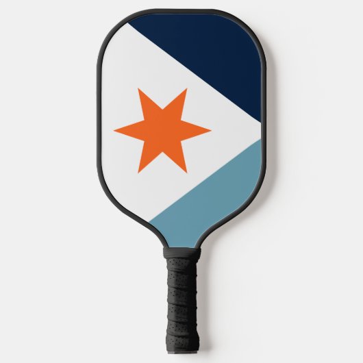 Flagge von Syrakus, New York Pickleball Schläger (Vorderseite)