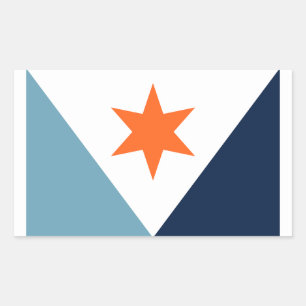 Flagge von Syrakus, New York Rechteckiger Aufkleber