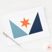 Flagge von Syrakus, New York Rechteckiger Aufkleber (Umschlag)