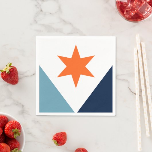 Flagge von Syrakus, New York Serviette (Beispiel)