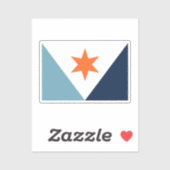 Flagge von Syrakus, NY Aufkleber (Blatt)