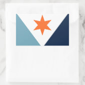Flagge von Syrakus, NY Rechteckiger Aufkleber (Tasche)