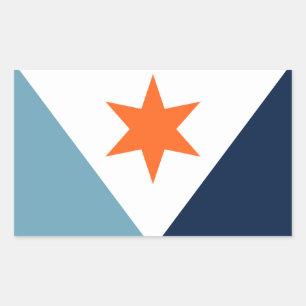 Flagge von Syrakus, NY Rechteckiger Aufkleber