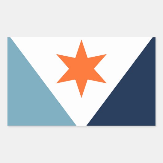 Flagge von Syrakus, NY Rechteckiger Aufkleber (Vorderseite)
