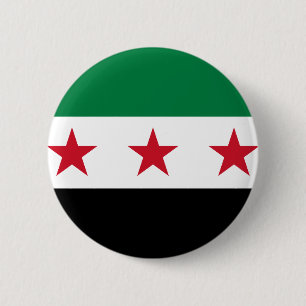 Flagge von Syrien - syrische Unabhängigkeitsflagg Button