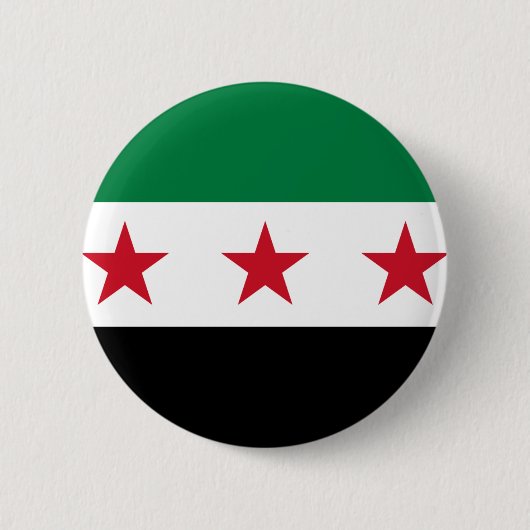 Flagge von Syrien - syrische Unabhängigkeitsflagge Button (Vorderseite)