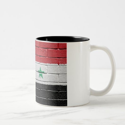 Flagge von Syrien Zweifarbige Tasse (Rechts)