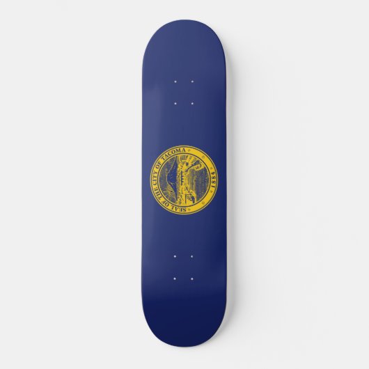 Flagge von Tacoma (Washington City) Skateboard (Vorderseite)