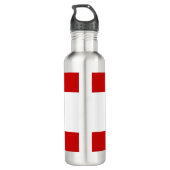 Flagge von Tahiti Edelstahlflasche (Rückseite)