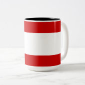 Flagge von Tahiti Zweifarbige Tasse (VorderseiteRechts)