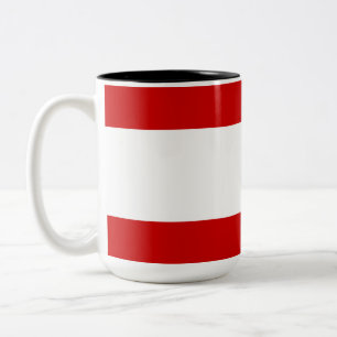 Flagge von Tahiti Zweifarbige Tasse