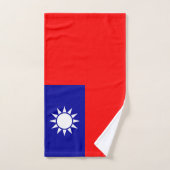 Flagge von Taiwan Badhandtuch Set (Handtuch)