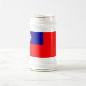 Flagge von Taiwan Bierglas (Mittel)